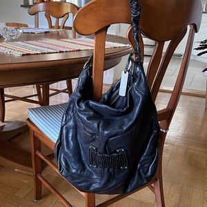 Botkier Black Leather Slouchy Hobo - CLOSEOUT PRICE
